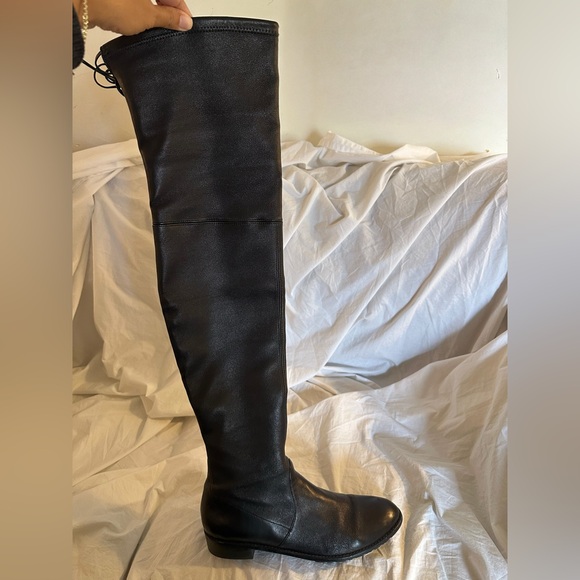 Stuart Weitzman Lowland Black Over the Knee Boots - Picture 7 of 13